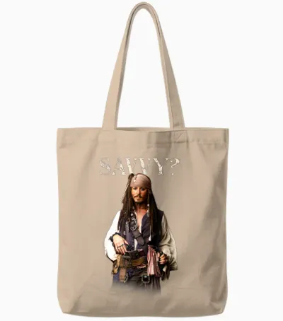 Disney Pirates of the Caribbean Captain Jack Savvy? Tote Bags - Natural