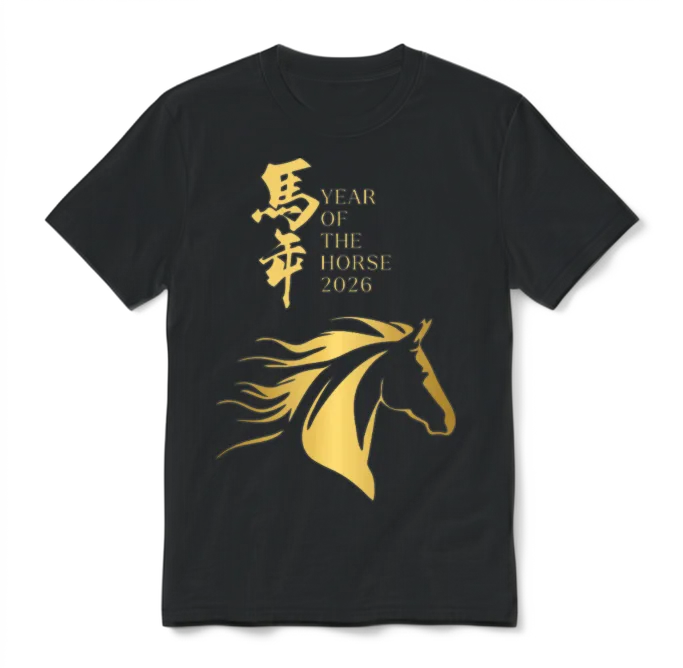 Year of the Horse 2026 โ Lovers Unisex T-Shirt - Black