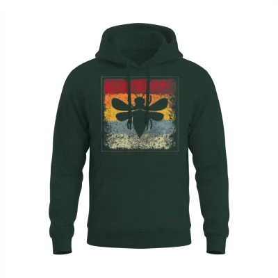 Bee Retro Unisex Hoodie - Forest