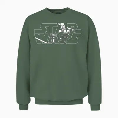 Star Wars Light vs Dark White Unisex Sweatshirt - Military Green