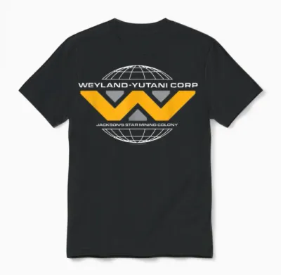 Alien: Romulus Weyland Yutani Corp Mining Colony Badge Unisex T-Shirt - Black