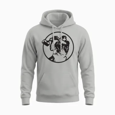 And One Band T-Shirt, White Unisex Hoodie - Ash