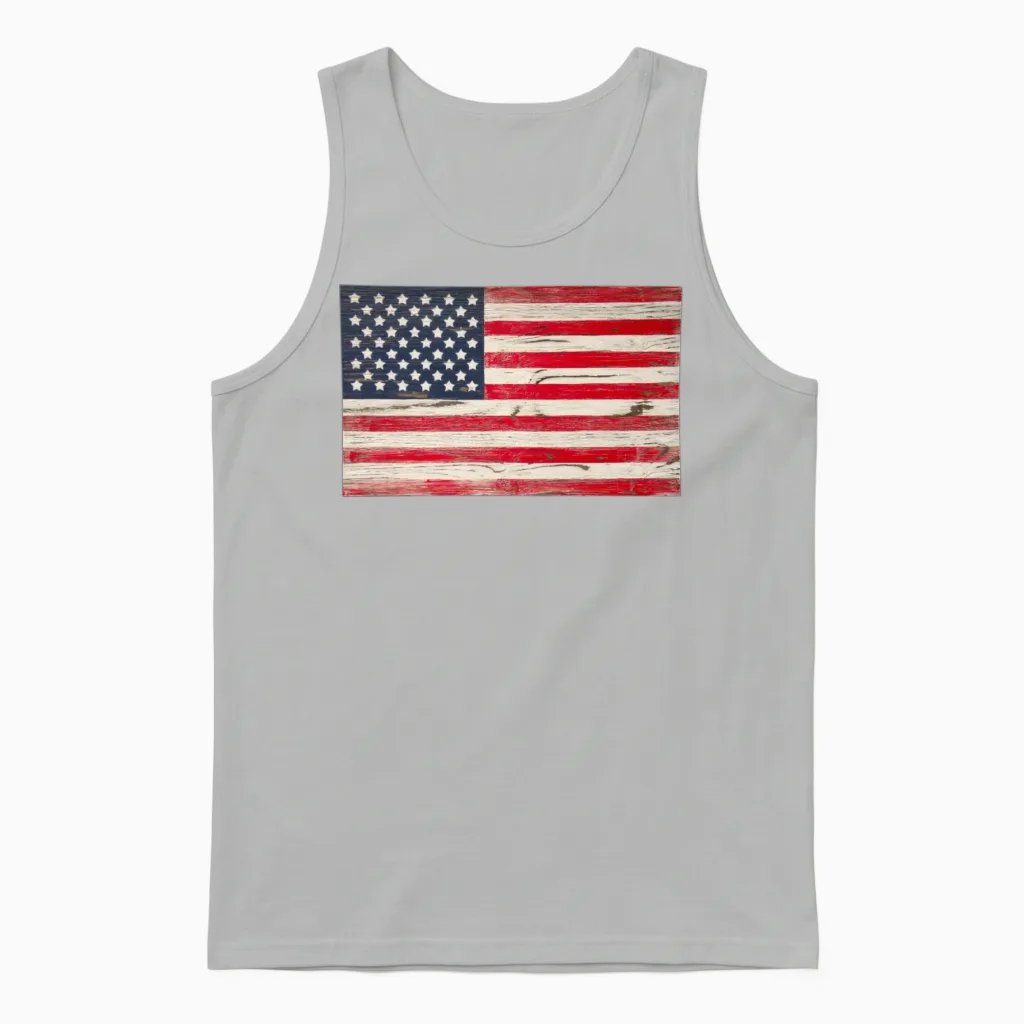 Vintage American Us Unisex Tank Top in Ash