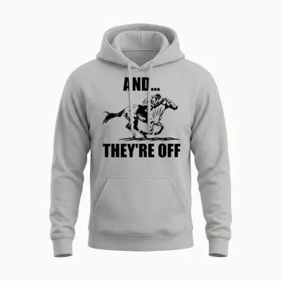 Horse Racing and They're off Horse Racing Unisex Hoodie - Ash