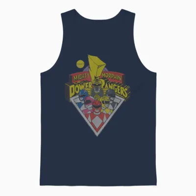 Power Rangers Logo Group Unisex Tank Top - Navy