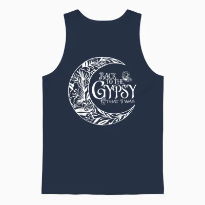 Back to the Gypsy That I Was Unisex Tank Top - Navy