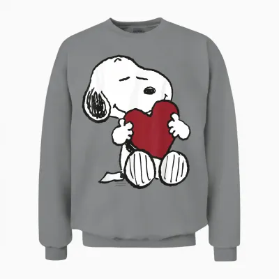 Peanuts - Snoopy I Love You Unisex Sweatshirt - Sport Grey