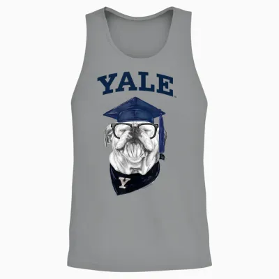 Yale University Smart Bulldog Handsome Dan Graduation Unisex Tank Top - Sport Grey
