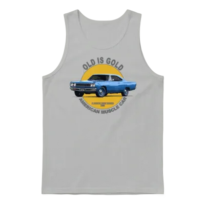 Plymouth Road Runner Hemi American Muscle Car 60s Unisex Tank Top - Ash