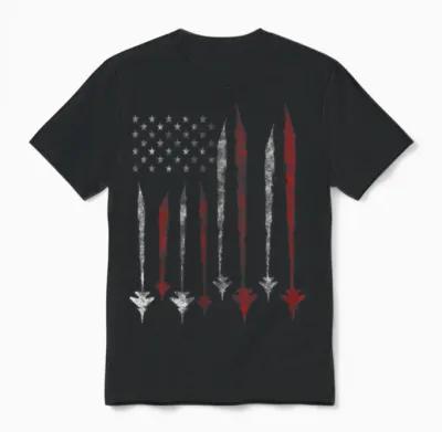 Us F35 Fighter Jet Aviation Usa Gift Unisex T-Shirt - Black