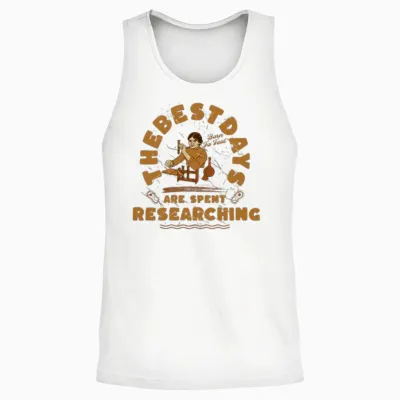 Funny Research Unisex Tank Top - White