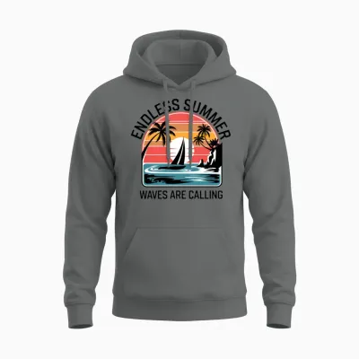 Waves Are Calling 2 Unisex Hoodie - Graphite Heather
