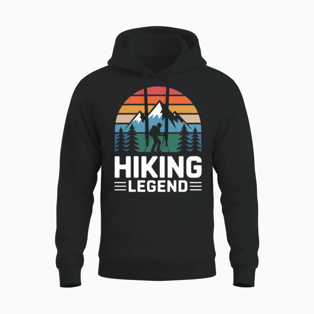 Hiking Lover & Outdoors Unisex Hoodie in Black