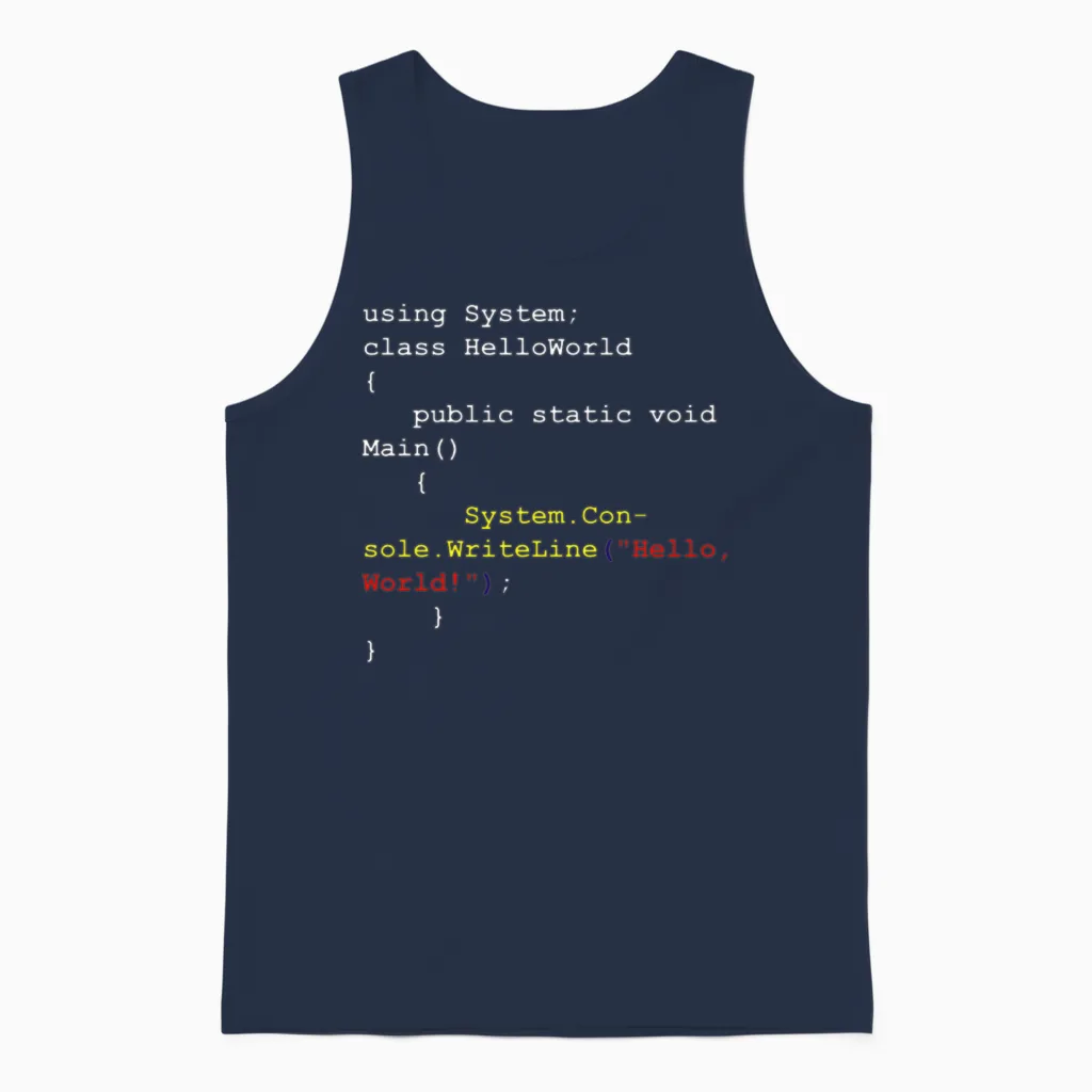 Programmer Coder Programmers & It Unisex Tank Top in Navy