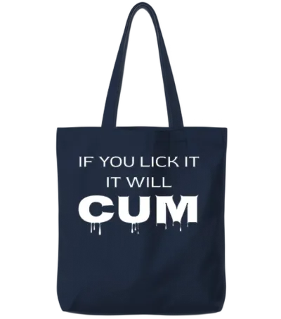 Bold Graffiti Style Quote Print Tote Bags - Navy