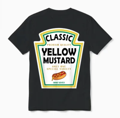 Yellow Mustard Diy Halloween Costume Matching Group Mustard Unisex T-Shirt - Black
