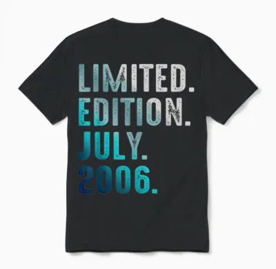édition Limitée Juillet 2006 Retro Vintage 2006 Unisex T-Shirt - Black