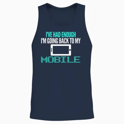 Cellphone Mobile Phone Smartphone Unisex Tank Top - Navy