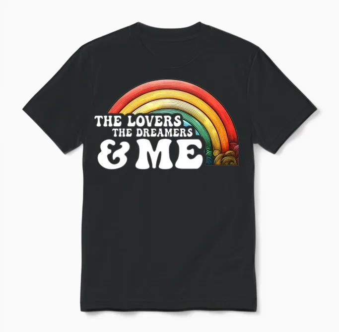 Rainbow Connection-The Lovers the Dreamers and Me Unisex T-Shirt in Black