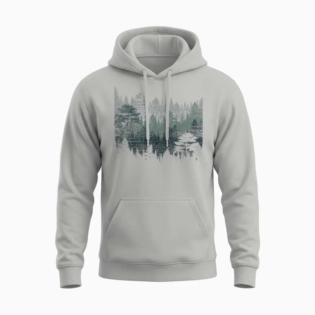 Night Nature Wildlife Trees Outdoor Forest T-Shirt Small Unisex Hoodie in Ash