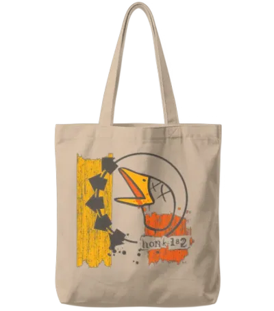 Goose Honk182 Funny Tote Bags - Natural