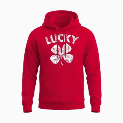 4 Leaf Lucky Unisex Hoodie - Red