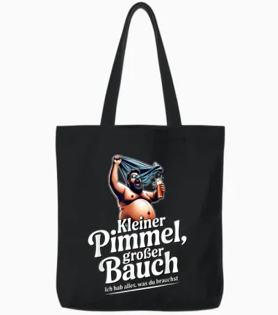 Kleiner Pimmel Großer Bauch , Malle Party , Jga Tote Bags - Black