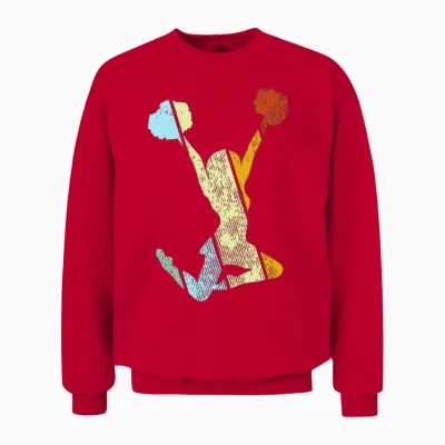 Cheerleading Retro Unisex Sweatshirt - Red