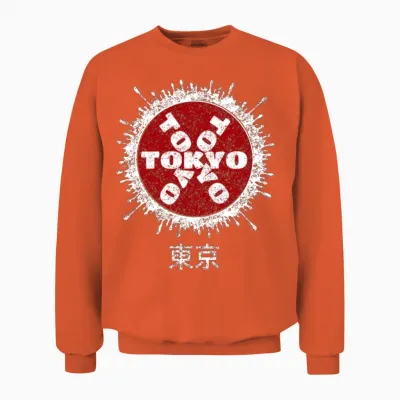 Tokyo Kanji Unisex Sweatshirt - Orange