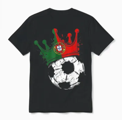 Portuguese Flag Fantasy Portugal Unisex T-Shirt - Black