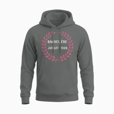 Bachelière 2026 Félicitations Réussite Bac Souvenir Fille Unisex Hoodie - Graphite Heather