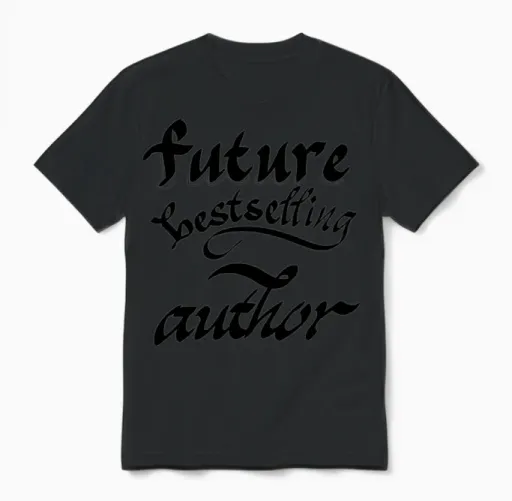 Future Bestselling Author Unisex T-Shirt in Black