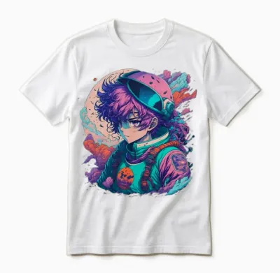 Anime Retro Kawaii Girl Unisex T-Shirt - White