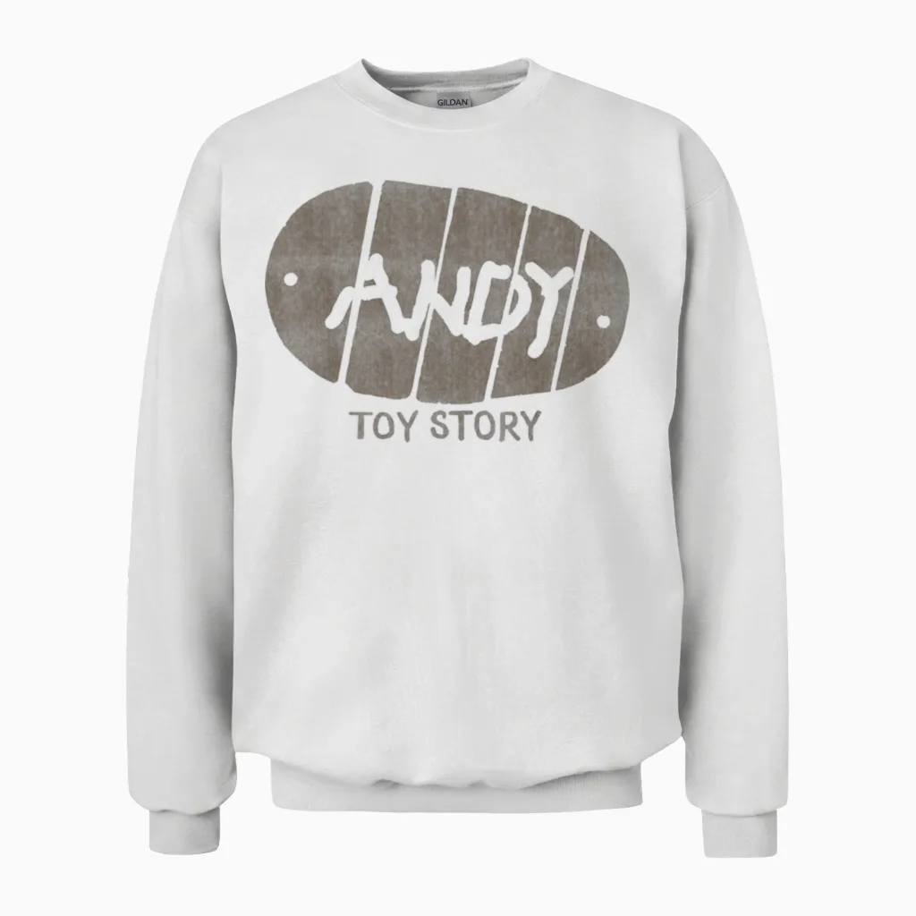 Disney Toy Story Andy Handwritten Unisex Sweatshirt in White