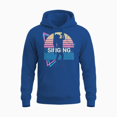 Singing Singer Retro Unisex Hoodie - Royal