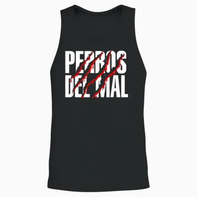Perros Del Mal Red Claw Spanish Dog Quote Unisex Tank Top - Black
