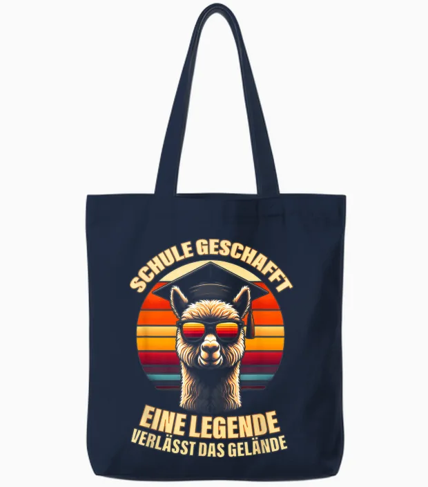Schulabschluss Legende 10 Klasse Realschule Hauptschule Abi Tote Bags in Navy