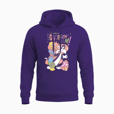 Looney Tunes Tweety and Sylvester Eggcellent Team Unisex Hoodie - Purple