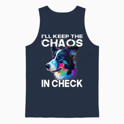 Border Collie - Dog Lover - Dog Owner Unisex Tank Top - Navy