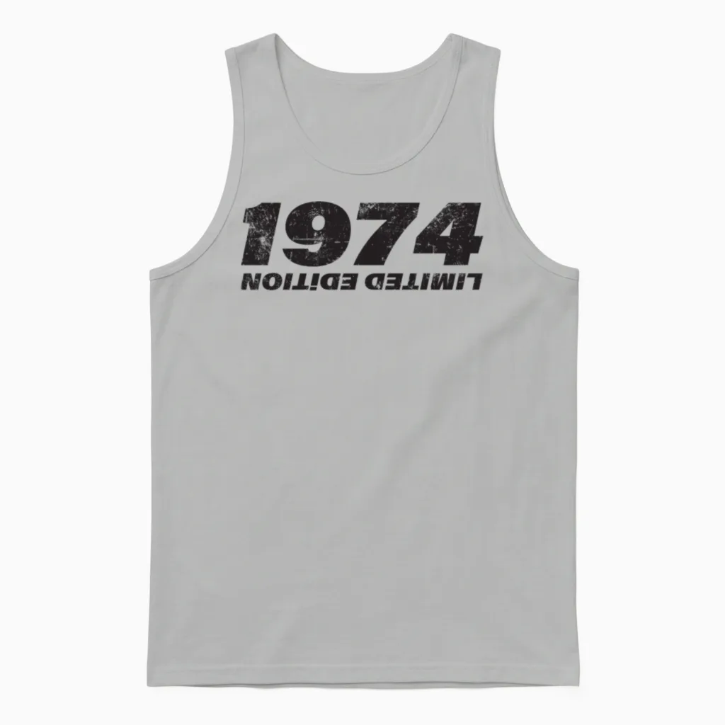 1974 Vintage Unisex Tank Top in Ash