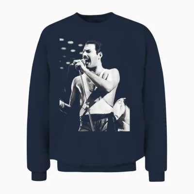 Freddie Mercury Du Groupe Queen Live the Works Tournée 1984 Unisex Sweatshirt - Navy