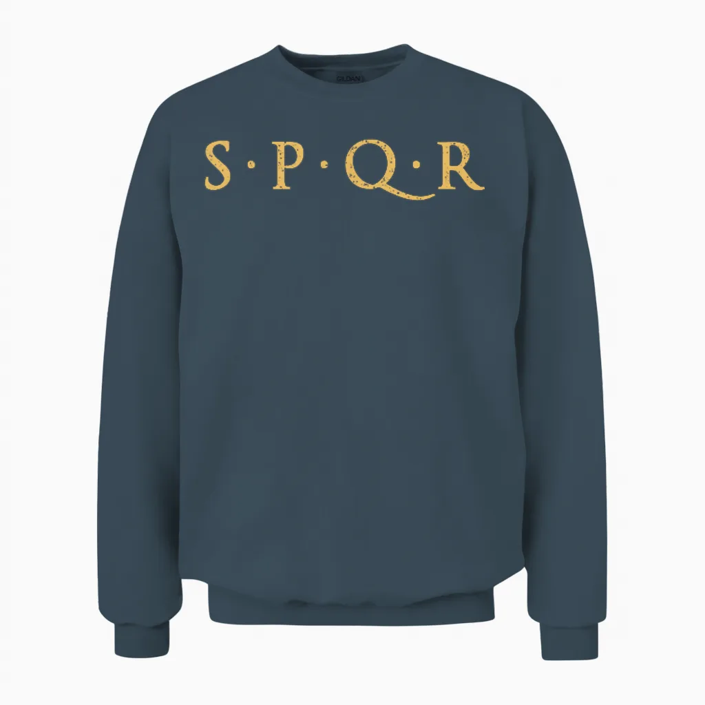 Spqr Senatus Populus Que Romanus Römische Republik Rom Unisex Sweatshirt in Dark Heather