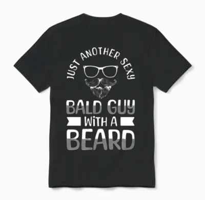 Bald Head Bald Man Manly Unisex T-Shirt - Black