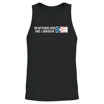 Newfoundland and Labrador Flag | Canada Provinces Unisex Tank Top - Black