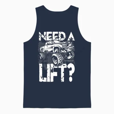 Truck Need a Lift Unisex Tank Top - Navy