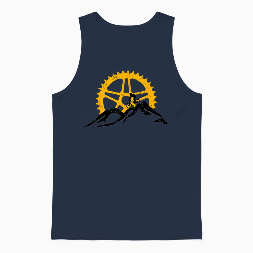 Mountainbike Downhill, Geschenk Für Den Vetetiker Unisex Tank Top in Navy