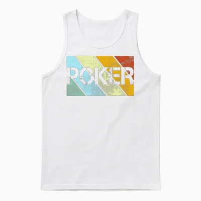 Poker Retro Unisex Tank Top - White