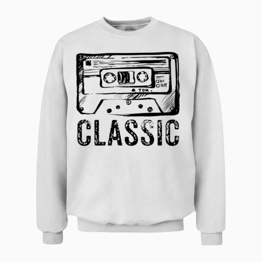 Retro Unisex Sweatshirt in White