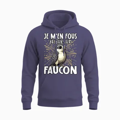 Je M'en Fous Je Suis Un Falcon - Sweet Falcon T-Shirt, Black, S Unisex Hoodie - Heather Sport Dark Navy