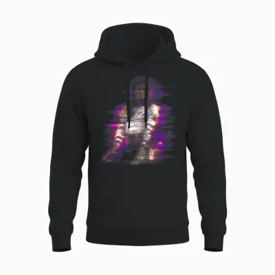 Michael Jackson Bad World Tour 1988 Purple Flare Unisex Hoodie - Black